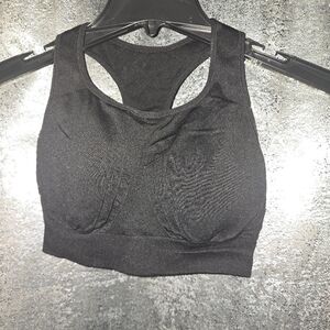 Truekind Seamless Racerback Sports Bra in Black XL